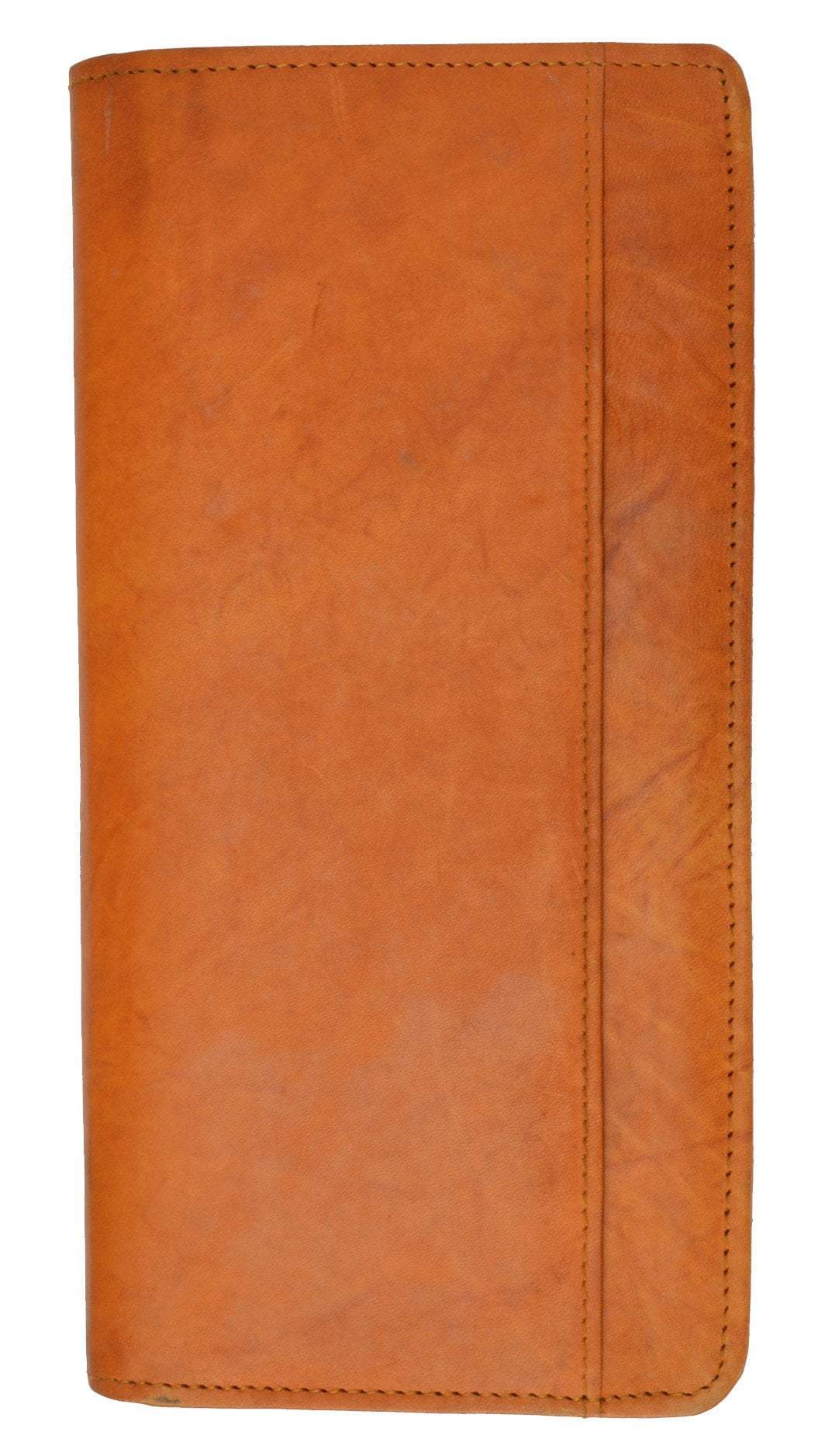 Zip Around Leather Travel Wallet with Passport and Boarding Pass Holder