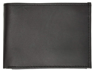 Zippered Change Pocket Leather Bifold Mens Wallet 1653-menswallet