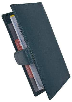 Brand New Hand Crafted Soft Leather Checkbook Cover Green with Snap Closure-menswallet