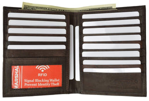 Extra Capicity RFID Blocking Bifold Hipster Credit Card Wallet Premium Leather RFID 2502 (C)-menswallet
