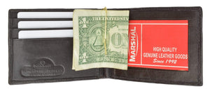 Genuine Leather Bifold Money Clip ID Window Card Holder 1162 (C)-menswallet