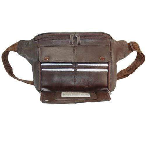 Genuine Leather Zippered Fanny Pack Card Holder 031 (C)-menswallet