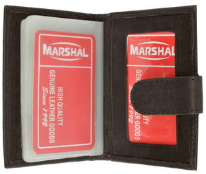 Lambskin Leather Snap Closure Mens Wallet Card Case 570 (C)-menswallet