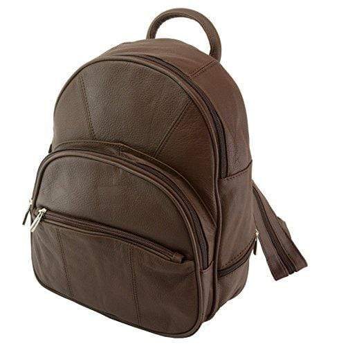 Leather Backpack Purse Mid Size & Convertible into single strap sling Bag or Backpack wearing Multiple Organizer Pockets-menswallet