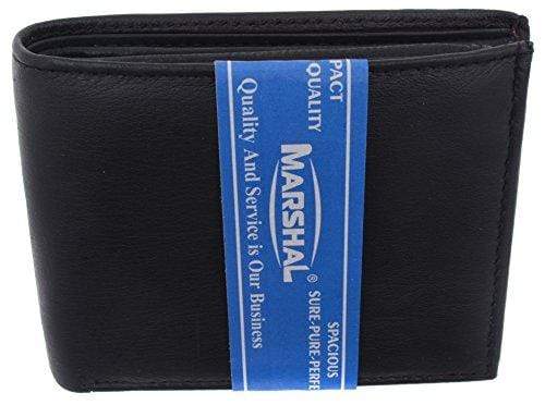 Men's Genuine Leather Bifold ID Credit Card Holder Wallet W/Coin Pouch - wallets for men's at mens wallet
