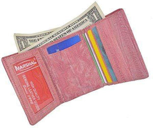 Men's Waterproof Eel Skin Slim Credit Card ID Holder Trifold Wallet-menswallet