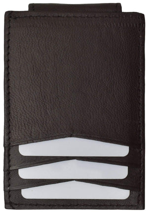 Mens Genuine Leather Money Clip Credit Card Holder Wallet Multiple Colors 1010R (C)-menswallet