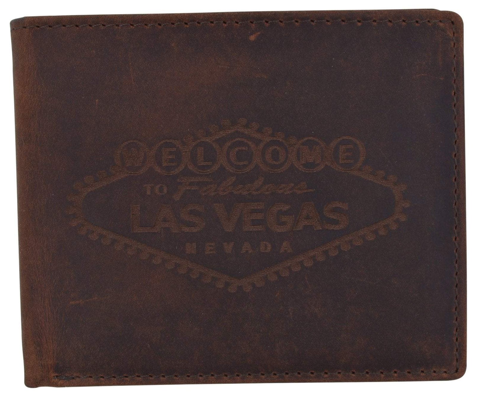 RFID Mens to Fabulous Las Vegas Nevada Leather Bifold Wallet
