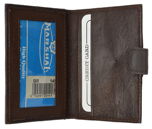 Slim Lamb Leather Credit Card ID Mini Snap Bifold Wallet Driver's License Safe 145C (C)-menswallet