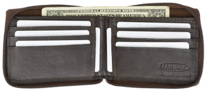 Zip Around Genuine Leather Bifold Wallet 1674-menswallet