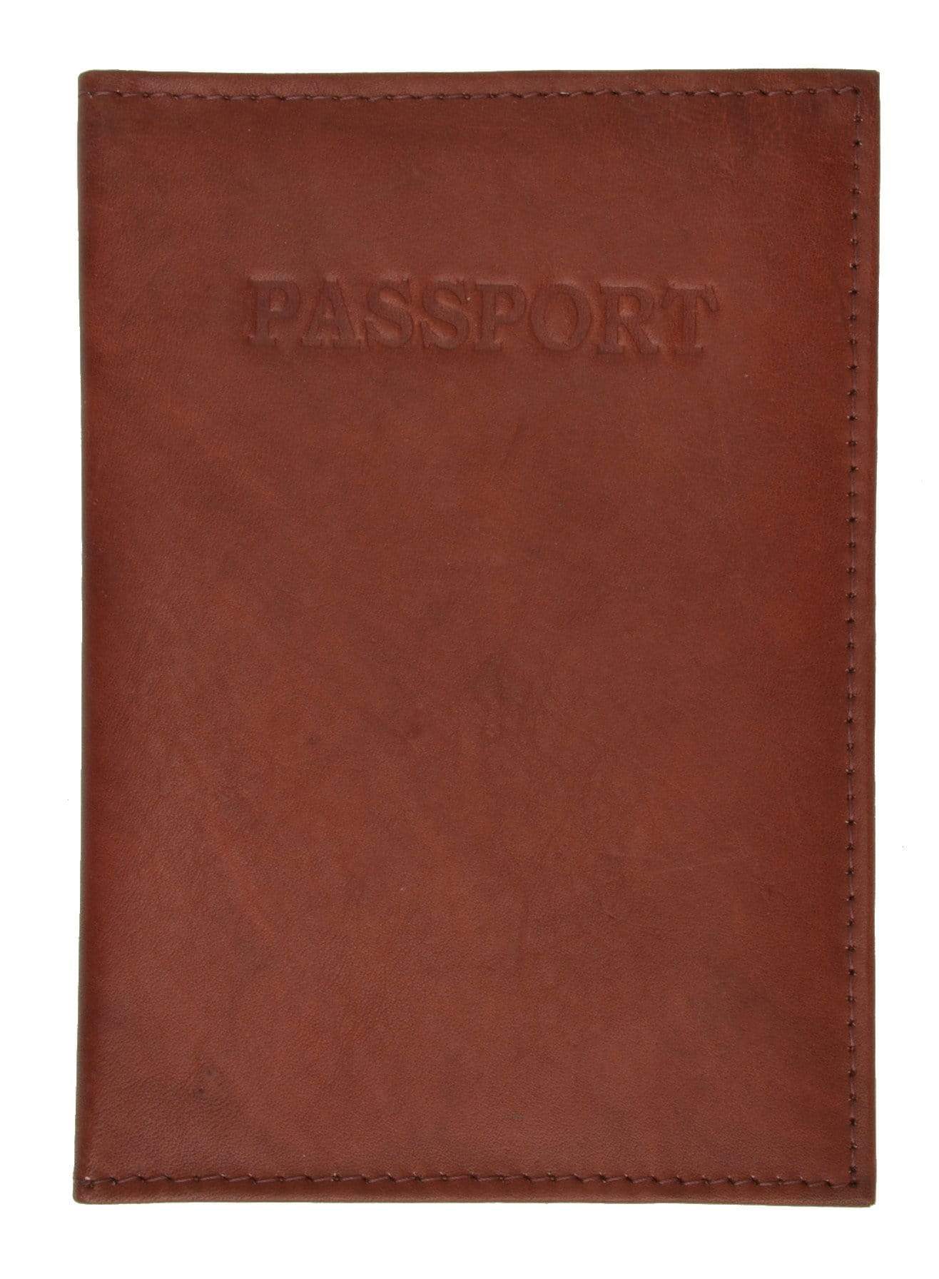 Genuine Leather Passport Cover Holder Wallet Case Travel Many Colors 601 CF BLIND (C)-menswallet