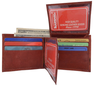 Soft Leather Lambskin Wallet with ID Credit Card and Coin Pocket 1853-menswallet