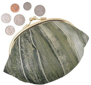 New Waterproof Eel Skin Large Double Coin Change Purse Wallet by Marshal-menswallet