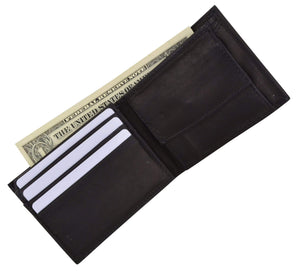 Children Genuine Leather Flap Up ID Credit Card Holder Coin Pouch Bifold Wallet Kids MK100 (C)-menswallet
