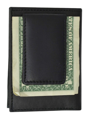 Credit Card ID Holder Genuine Leather Mens Money Clip Wallet 89 (C)-menswallet