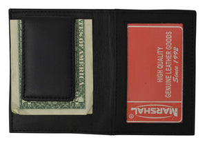 Credit Card ID Holder Genuine Leather Mens Money Clip Wallet 89 (C)-menswallet