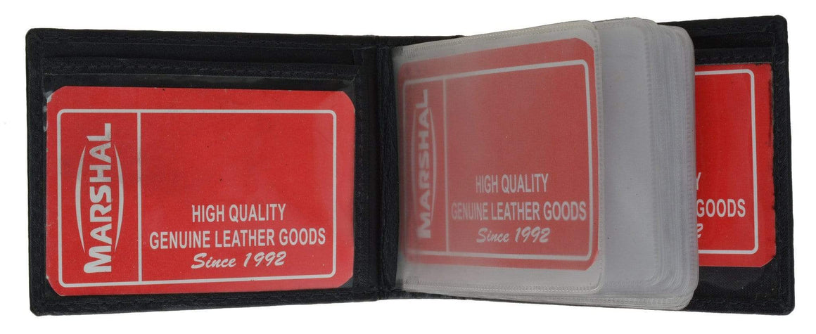 Genuine Leather Business Card Holder Black 470-menswallet