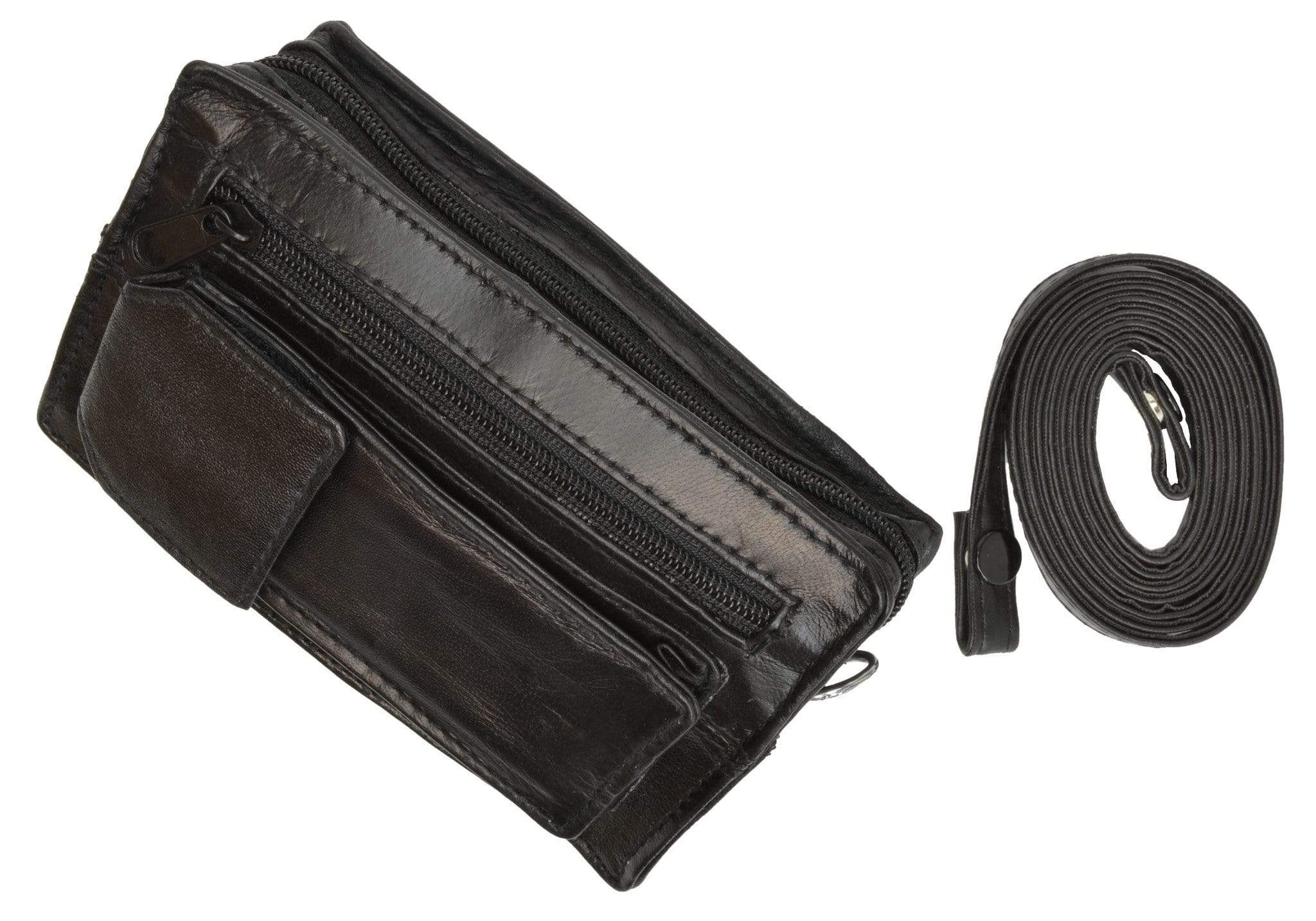 High Quality Genuine Leather Vintage Bifold Zipper Wallets for Men