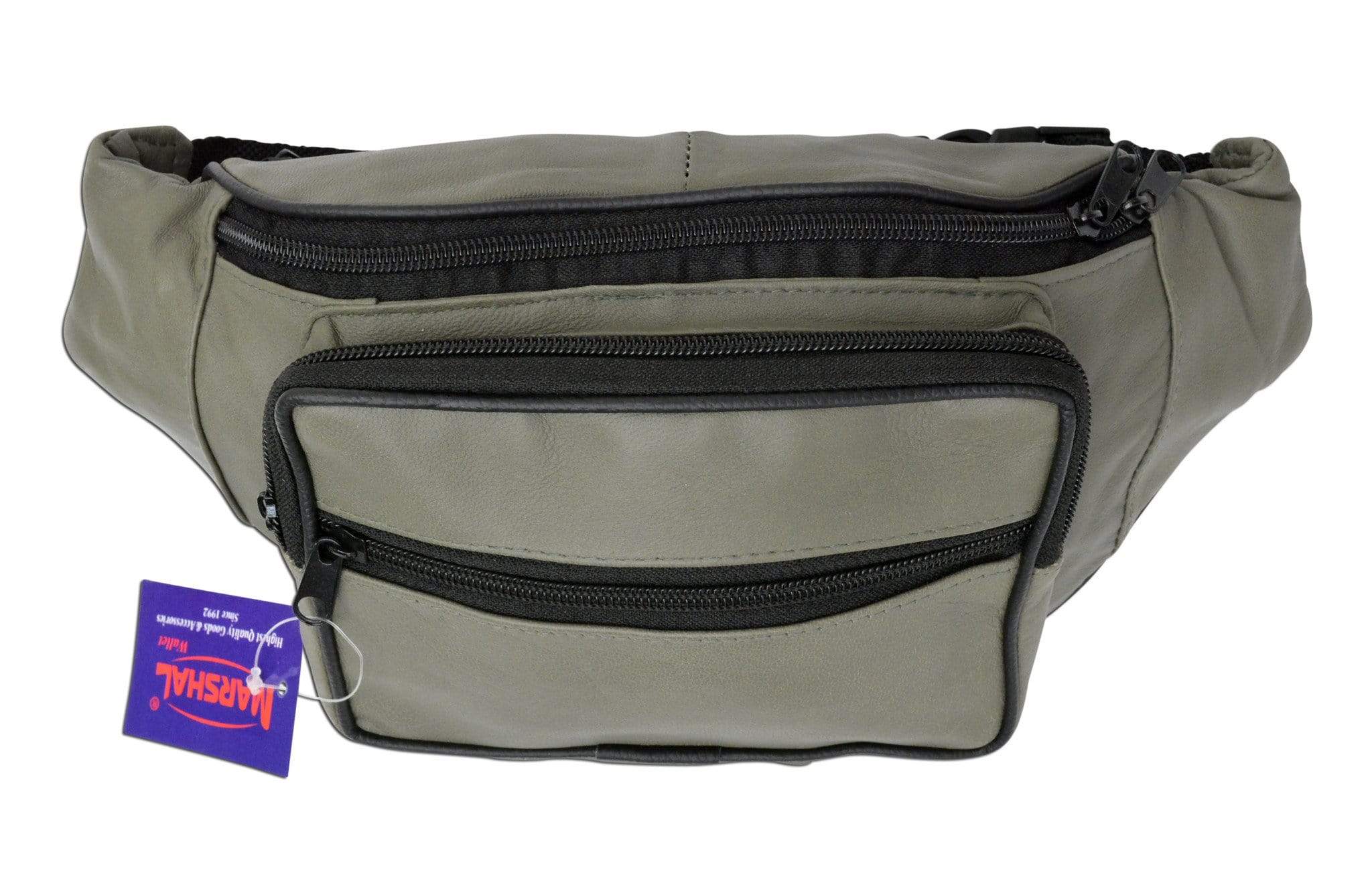 Genuine Leather Waist Fanny Pack Belt Bag Pouch Travel Hip Purse Men Women Many Colors 005C (C)-menswallet