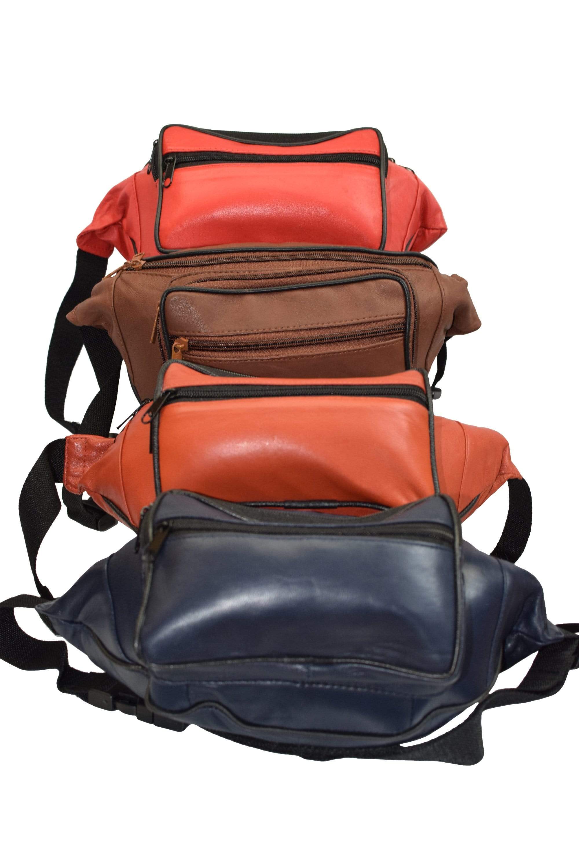 Genuine Leather Waist Fanny Pack Belt Bag Pouch Travel Hip Purse Men Women Many Colors 005C (C)-menswallet