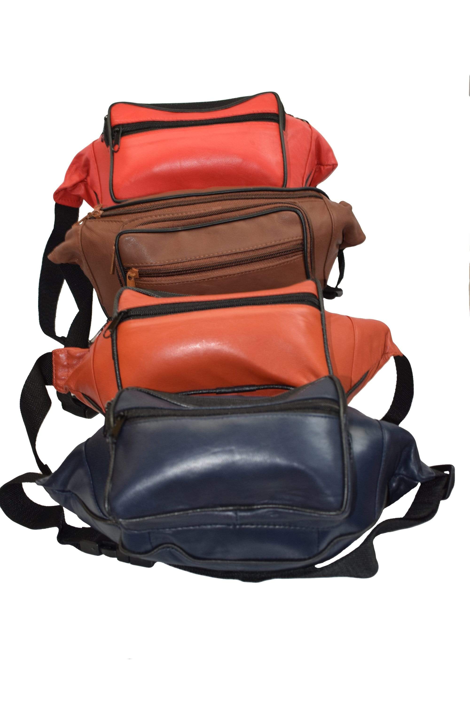 Genuine Leather Waist Fanny Pack Belt Bag Pouch Travel Hip Purse Men Women Many Colors 005C (C)-menswallet