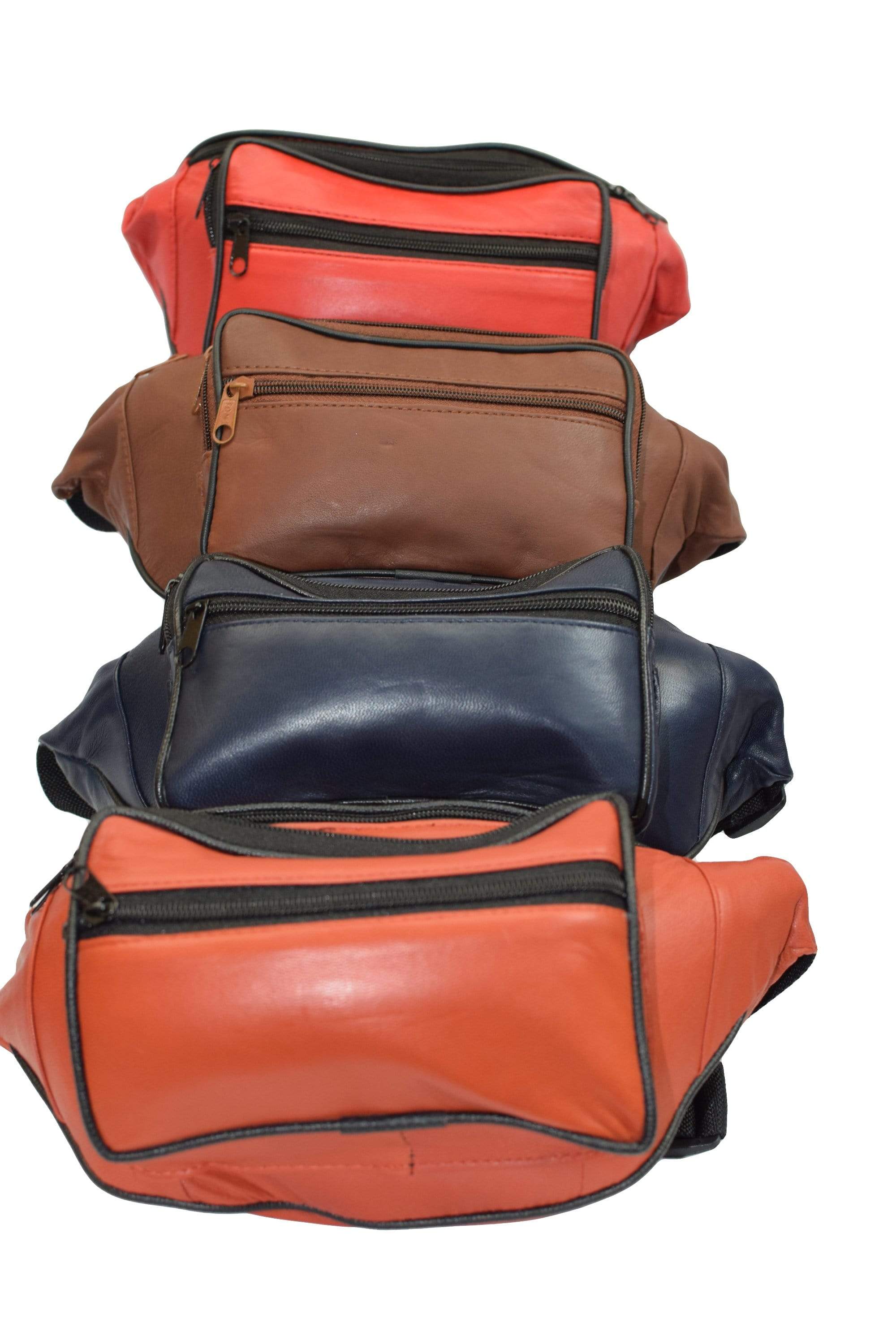 Genuine Leather Waist Fanny Pack Belt Bag Pouch Travel Hip Purse Men Women Many Colors 005C (C)-menswallet