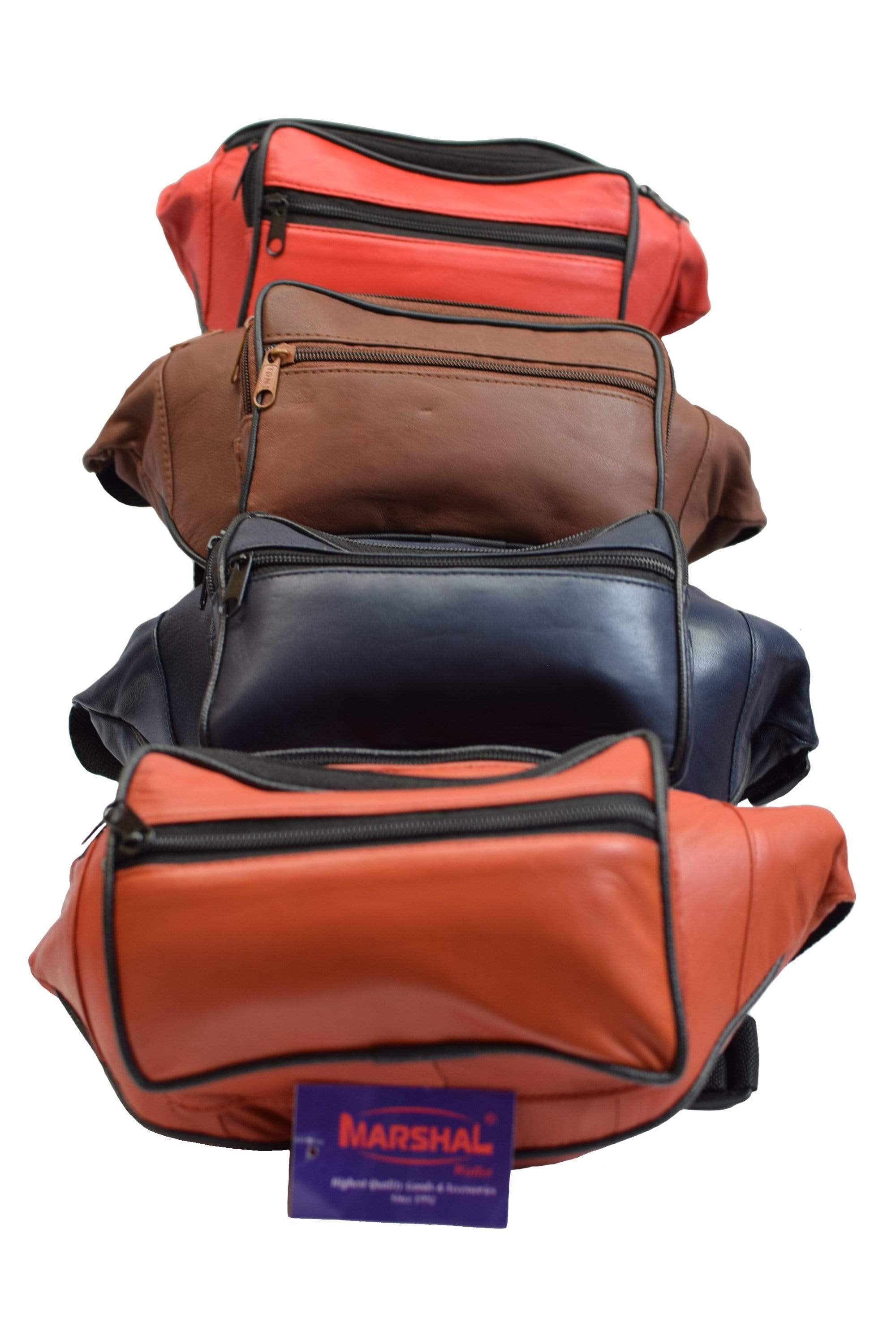 Genuine Leather Waist Fanny Pack Belt Bag Pouch Travel Hip Purse Men Women Many Colors 005C (C)-menswallet