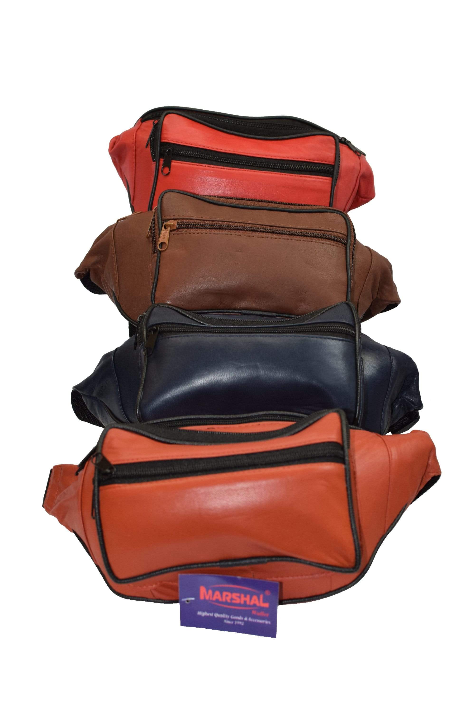 Genuine Leather Waist Fanny Pack Belt Bag Pouch Travel Hip Purse Men Women Many Colors 005C (C)-menswallet