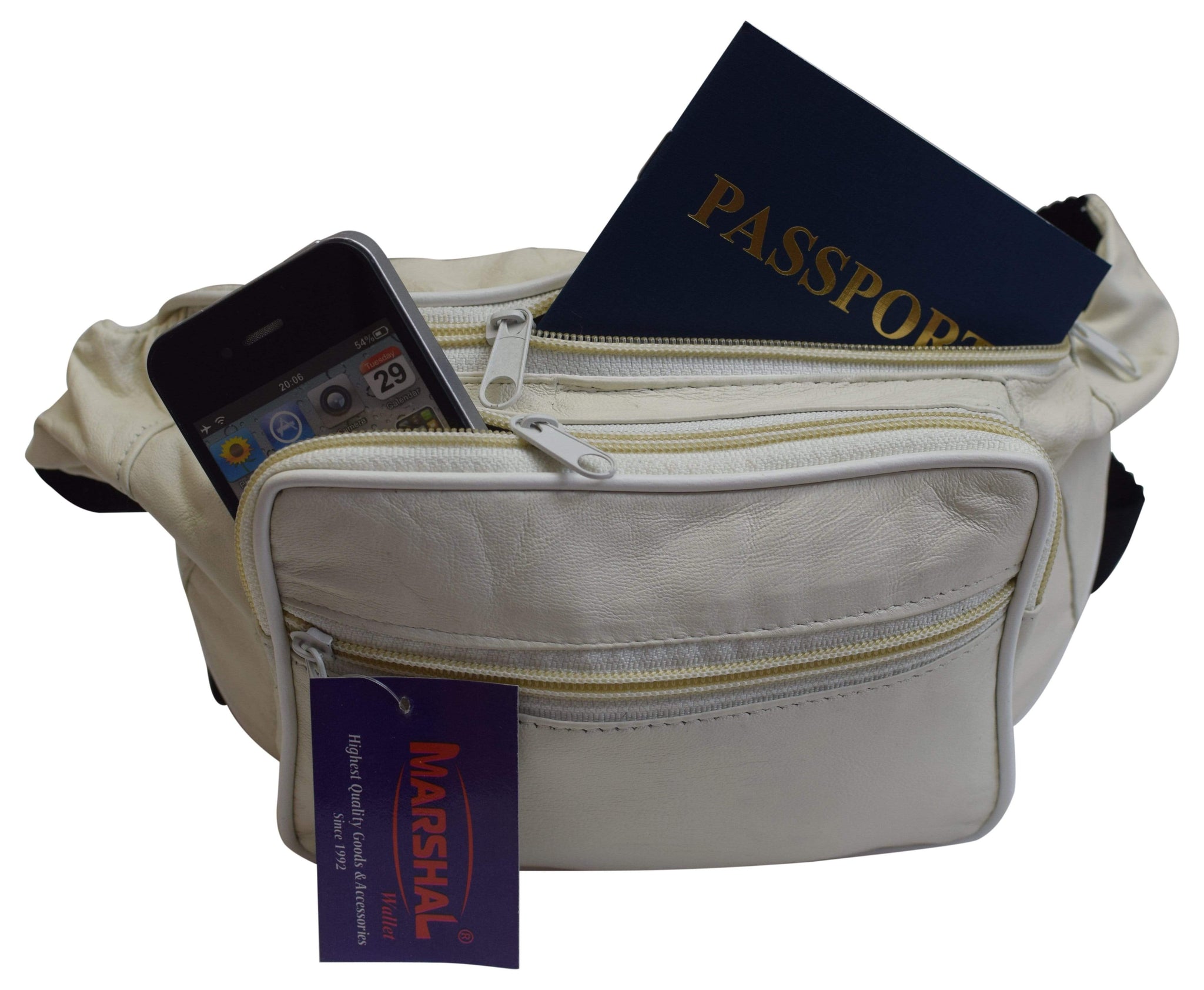 Genuine Leather Waist Fanny Pack Belt Bag Pouch Travel Hip Purse Men Women Many Colors 005C (C)-menswallet