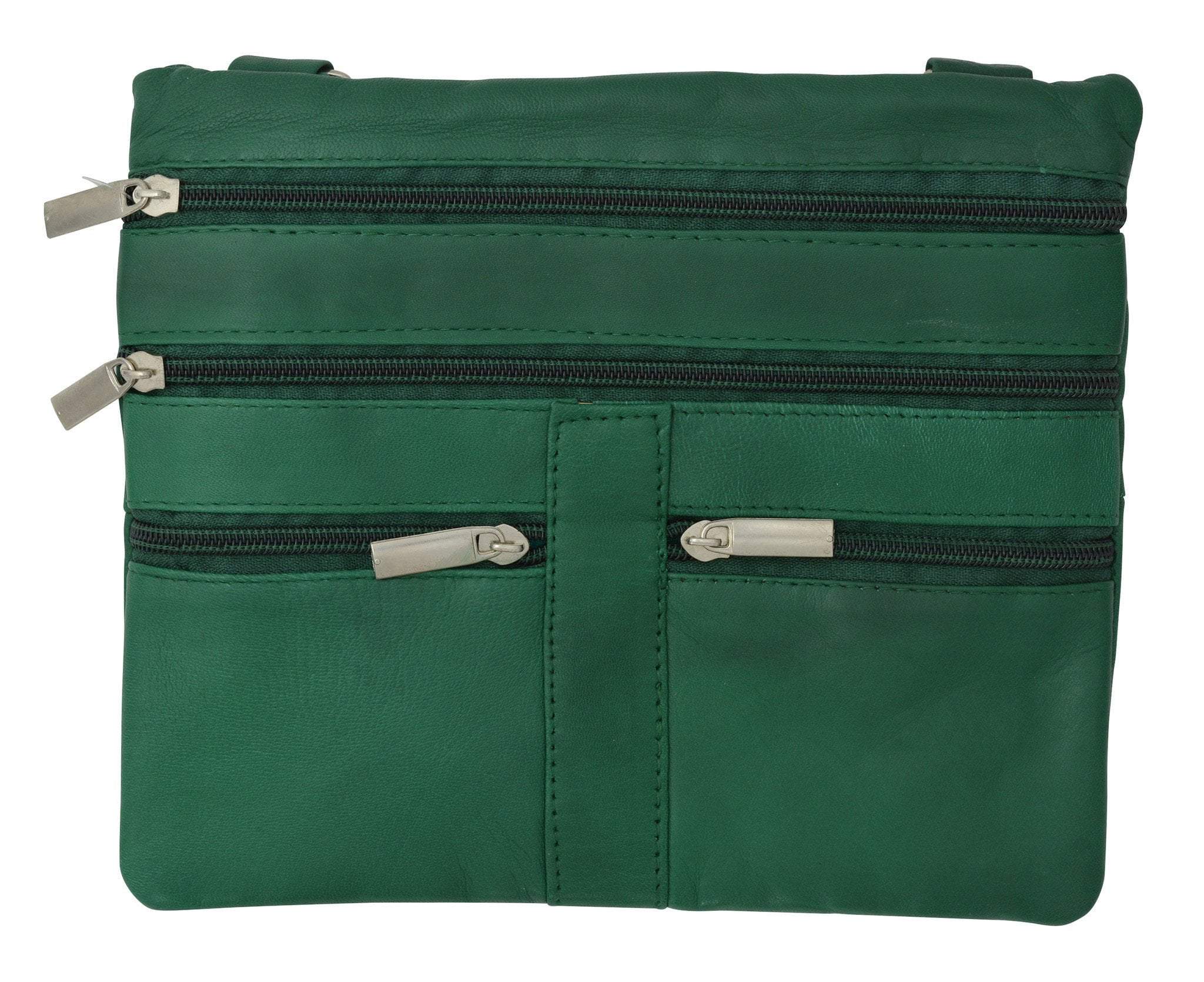 Soft Leather Cross Body Bag Purse Shoulder Bag 5 Pocket Organizer Micro HandbagTravel Wallet Multiple Colors HN907 (C) - wallets for men's at mens wallet