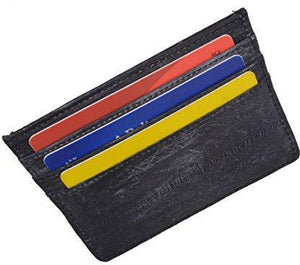 Waterproof Genuine Eel Skin Soft Leather Slim Thin Credit Card Holder Wallet-menswallet