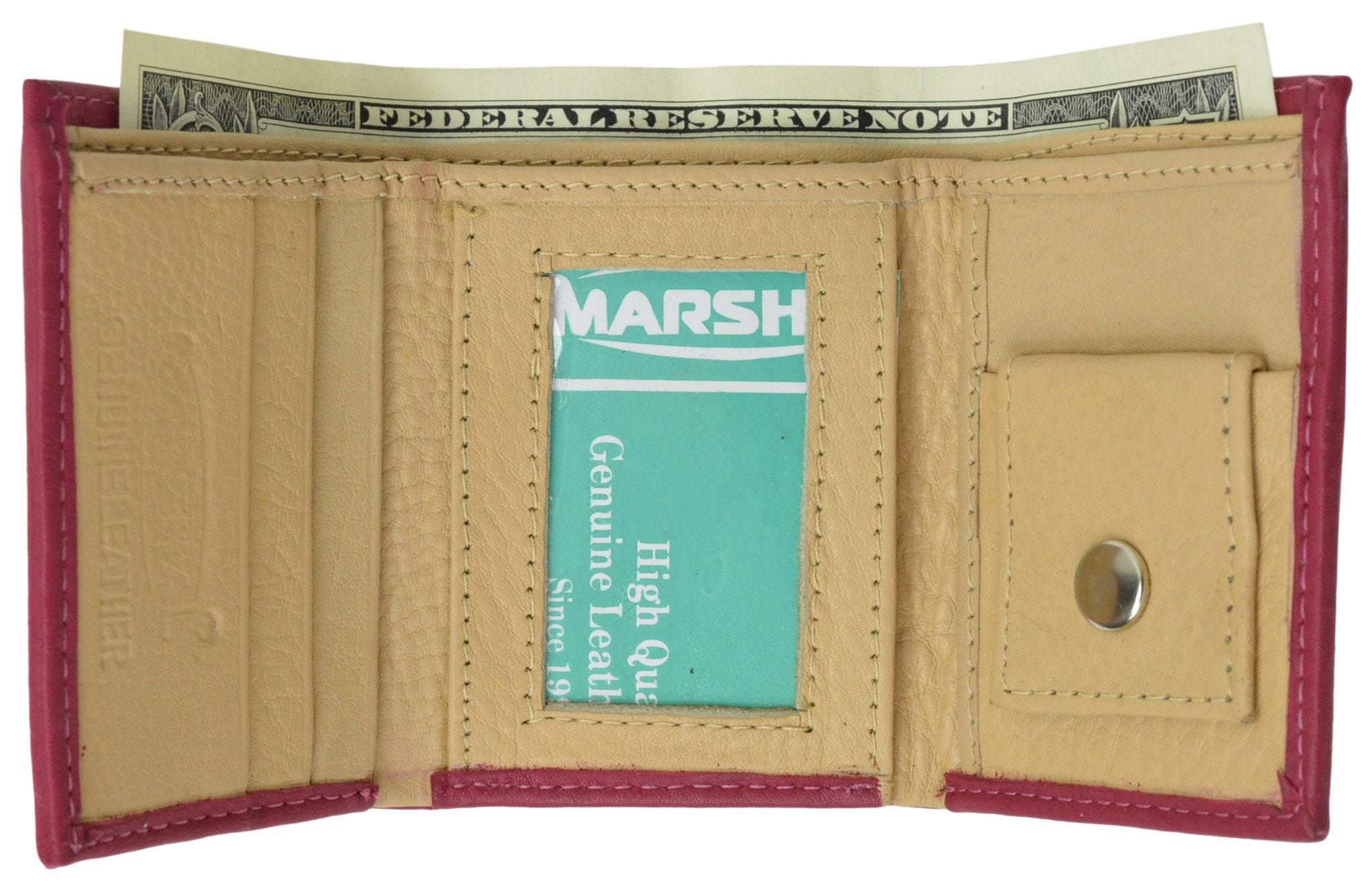 Premium Soft Leather Childrens Trifold Wallet Kids Bicolor Wallet Gift P 825 (C)-menswallet