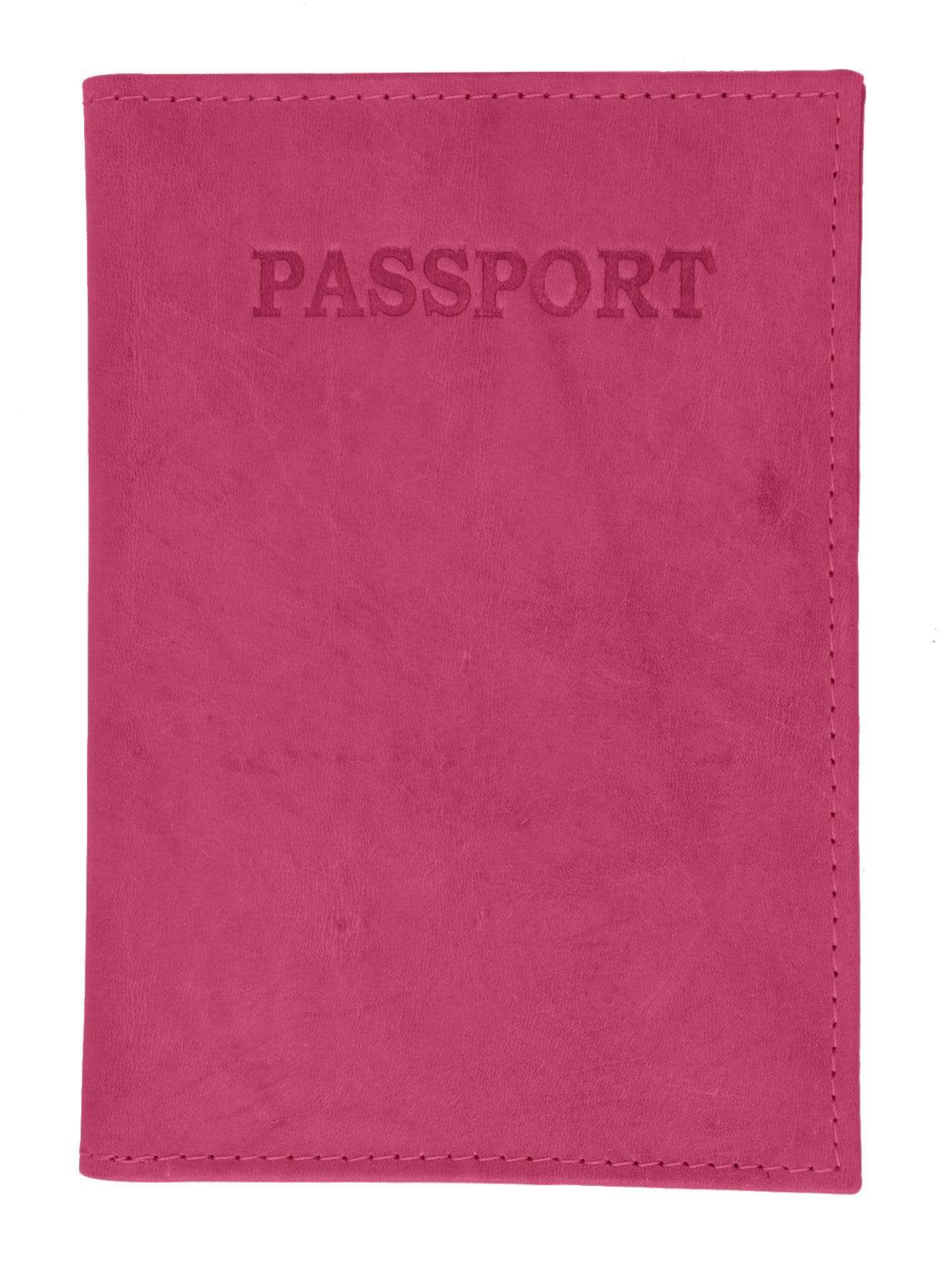 Genuine Leather Passport Cover Holder Wallet Case Travel Many Colors 601 CF BLIND (C)-menswallet