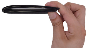 Kids Bifold Nylon Slim Compact Boys ID Card Holder Black Wallet-menswallet