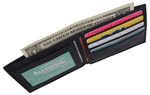 Kids Small Slim Card ID Bifold Soft Leather Wallet-menswallet