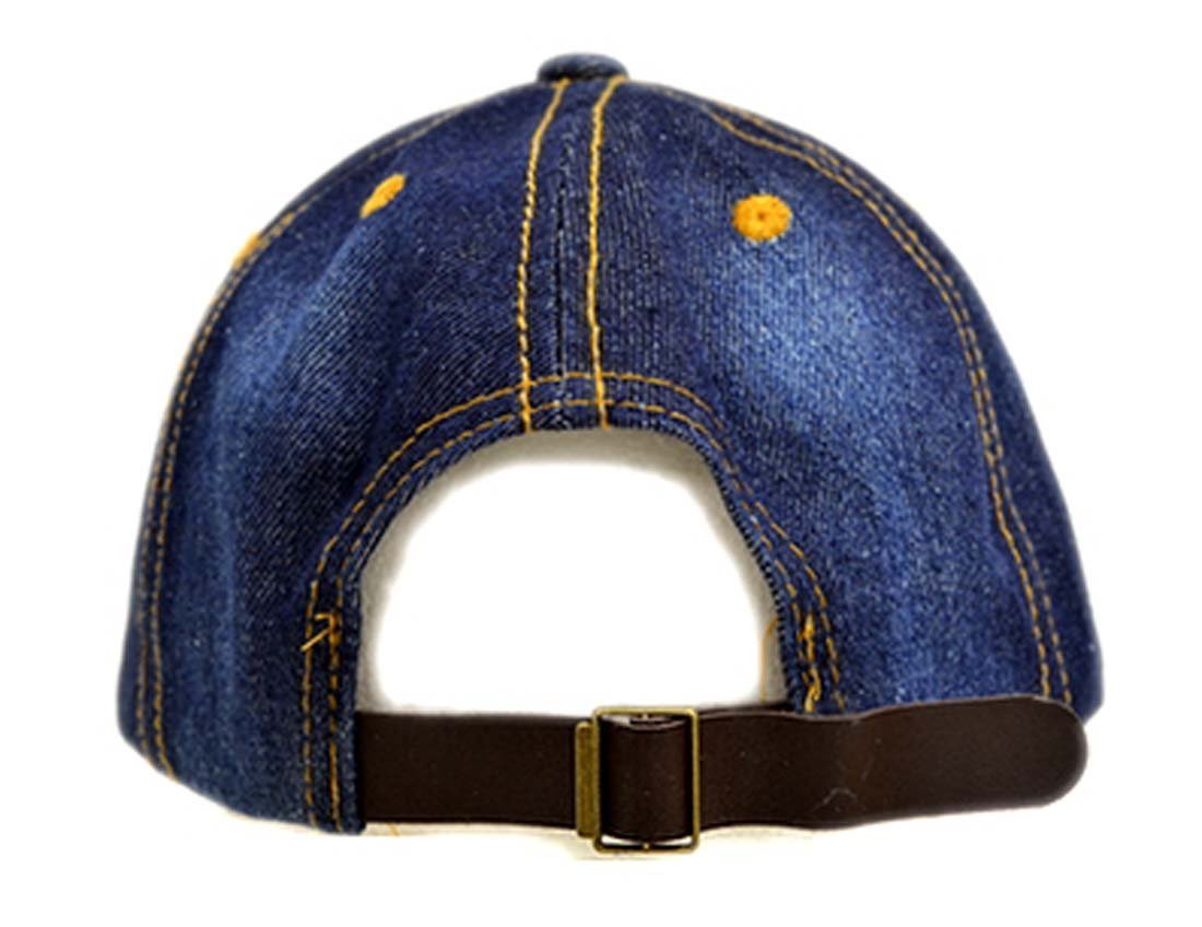 Ladies Denim Jean Campagne Bling Adjustable Baseball Cap Cowboy Hat with Rhinestones Large Cross-menswallet