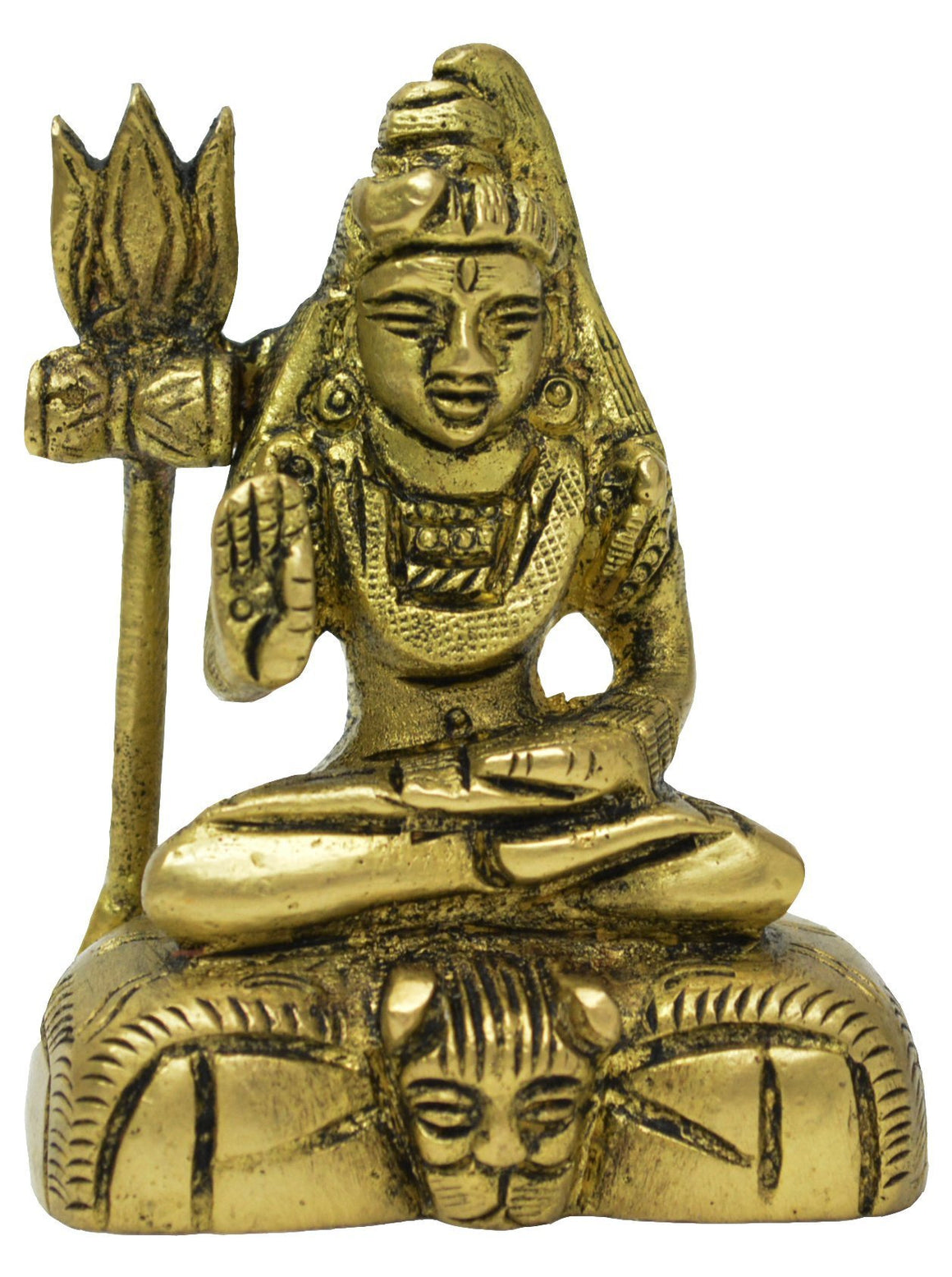 Lord Shiva Sculpture, Small Brass Sculpture For Car or office Desk, Religious Gift, Home Decor - wallets for men's at mens wallet