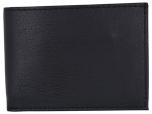 Men's Small Genuine Soft Leather Slim Thin Compact Bifold Wallet-menswallet