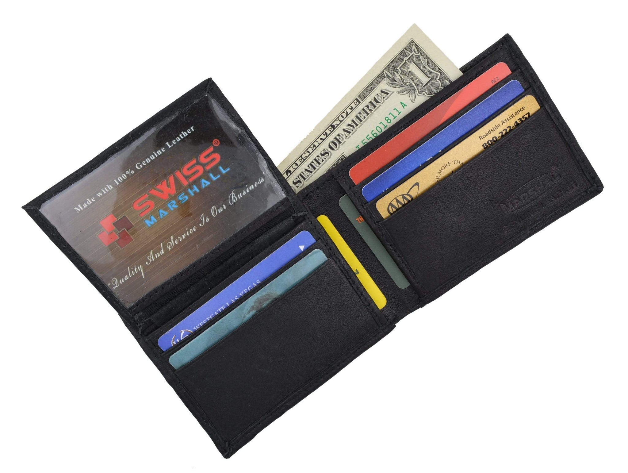 Brand Wallet Men Genuine Leather Bifold Long Wallets Ultra Slim Purse Card  Slots Cash Pocket Removable Card Holder