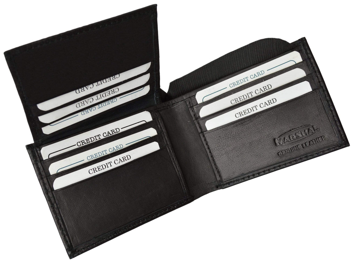 Mens Key ID Holder Soft Leather Bifold Wallet 2553-menswallet
