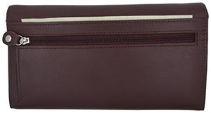 Moga Genuine Leather Wallet for Women Handmade Large Capacity Long ID Card Holder Organizer Ladies Clutch Wallet (1, Brown)-menswallet