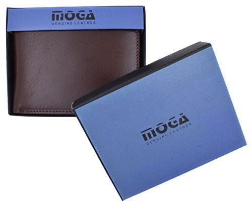 Moga Large Men's Genuine Leather Bifold Wallet With Coin Pouch (1, Brown) - wallets for men's at mens wallet