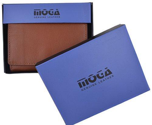 Moga Slim Compact Genuine Leather Key Holder Wallet Pouch for Men & Women (1, Tan) - wallets for men's at mens wallet