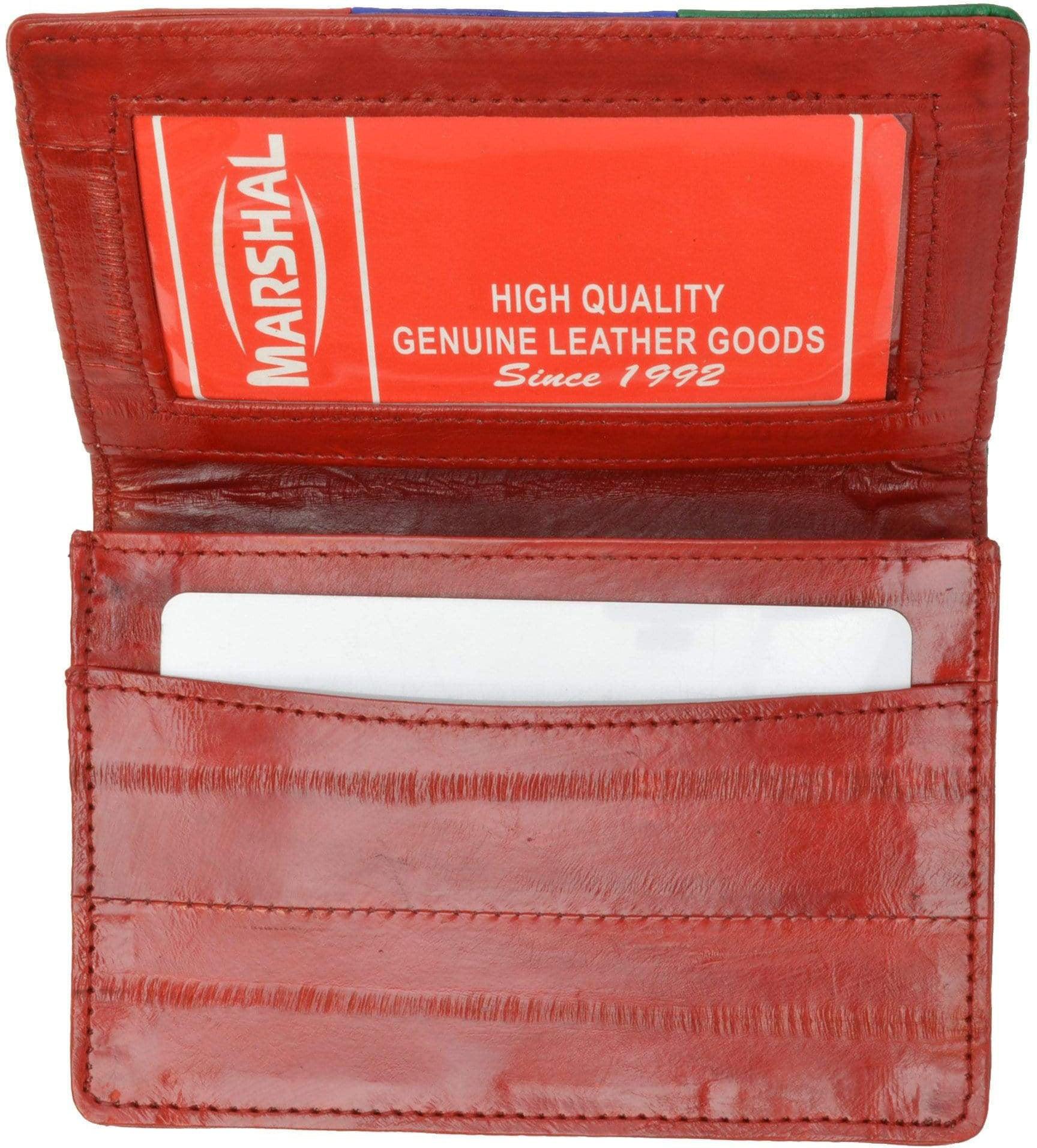 Eel Skin Leather Business Credit Card Holder E 324-menswallet