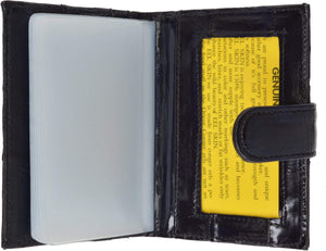 Genuine Eel Skin Credit Card Case with Snap Closure E 570-menswallet