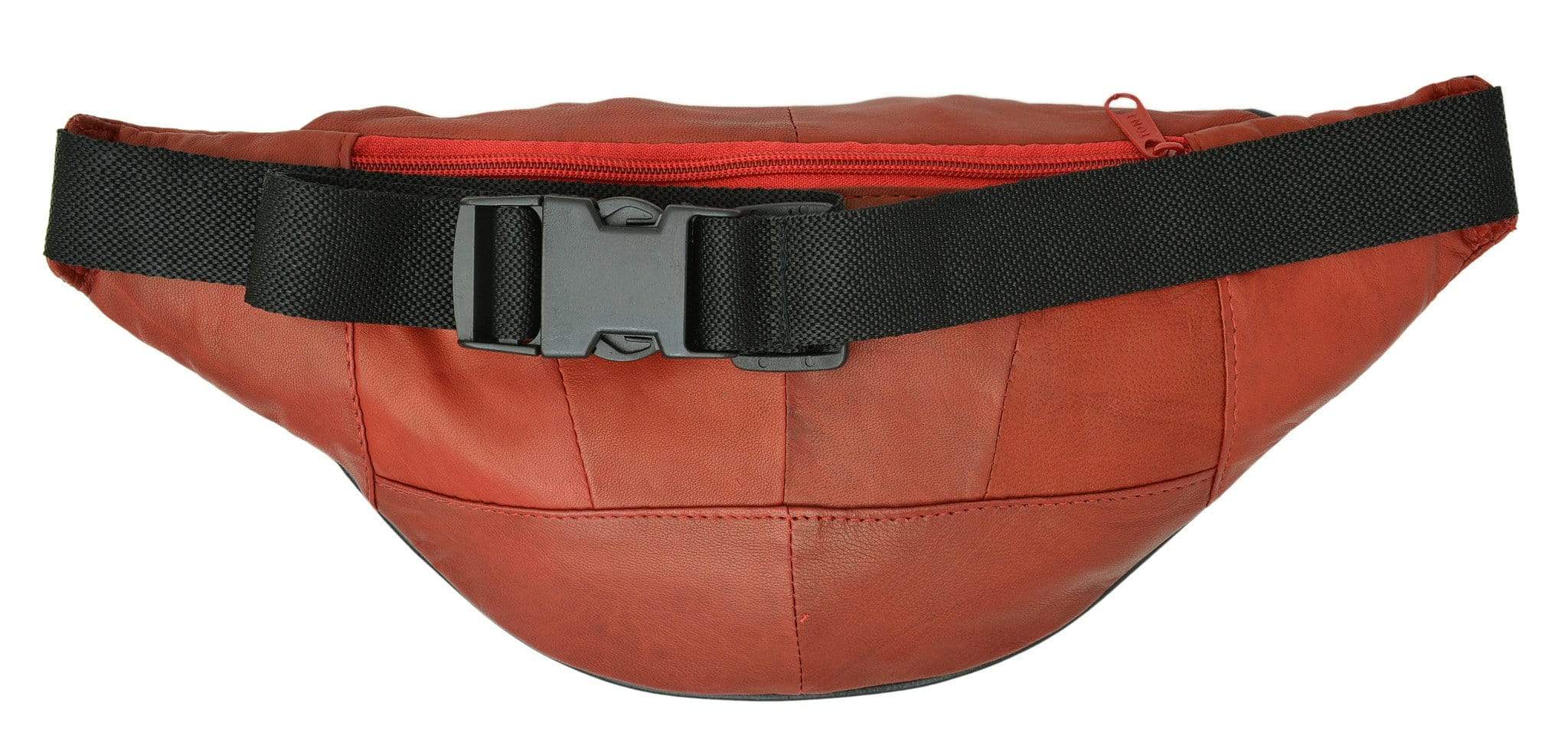 Genuine Leather Fanny Pack Pouch Waist Bag Slim Design Many colors 006C (C)-menswallet