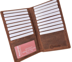 New RFID Blocking Vintage Genuine Leather Bifold Credit Card ID Holder Wallet RFID1529HTC-menswallet