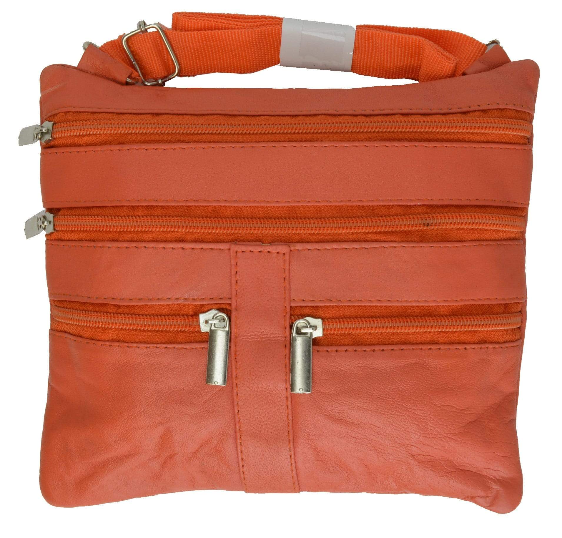 Genuine Soft Leather Cross Body Bag Purse Shoulder Bag 5 Pocket Organizer Micro Handbag Travel Wallet Many Colors - wallets for men's at mens wallet