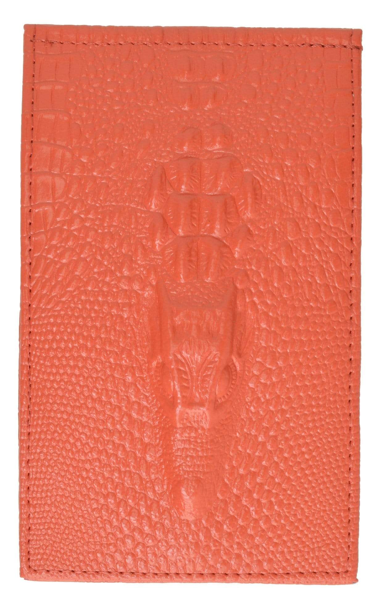 Ladies New Fashion Croco Embossed Horizontal Credit Card ID Holder 118-1268 (C) - wallets for men's at mens wallet