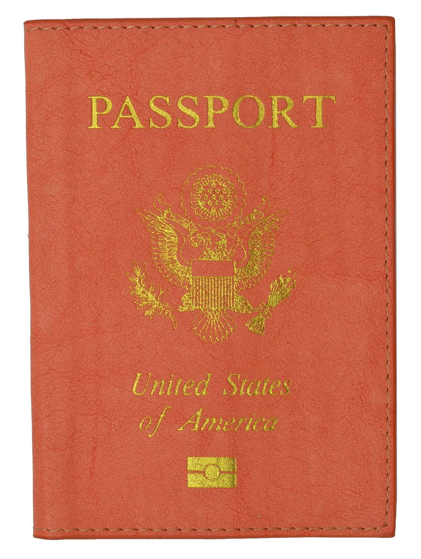 Marshal USA Gold Logo Passport Cover Holder for Travel 151 PU USA (C) - wallets for men's at mens wallet